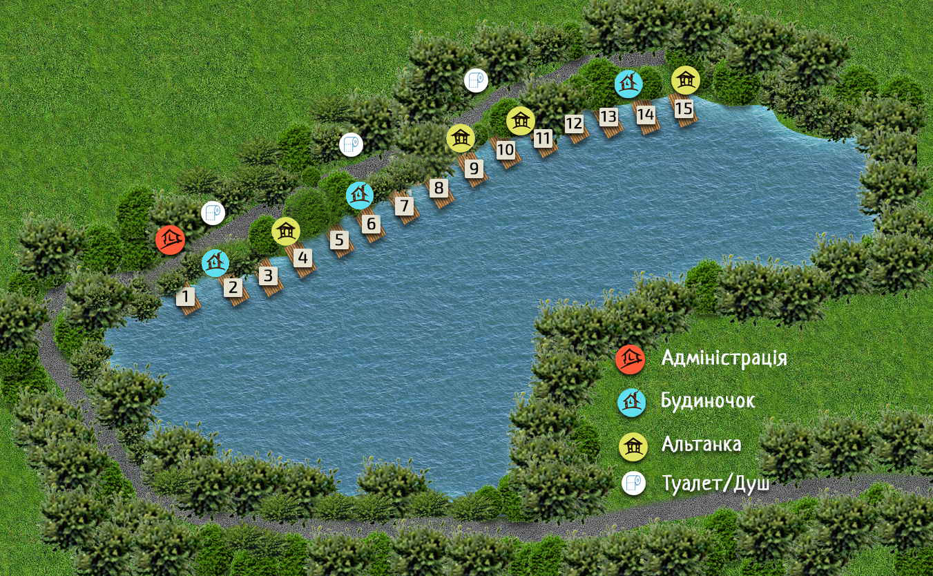 Схема озера КарТар